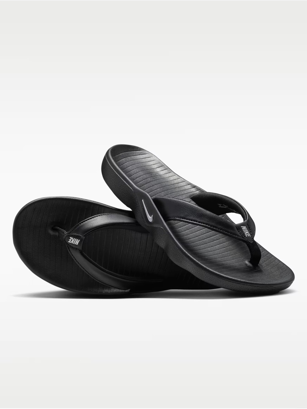 Nike x Black Casual Unisex Flip Flops Sliders Comfort Sole Size W 7 M 6